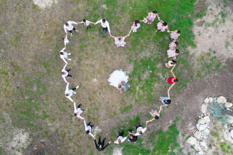 Сватбена фотография с дрон